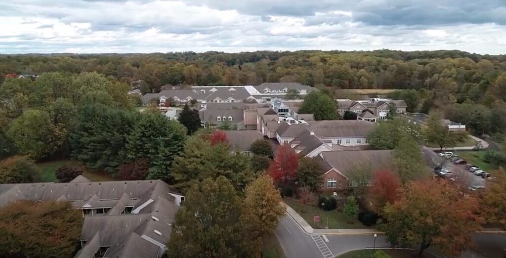 Drone footage of Collington, a CCRC in greater Washington DC